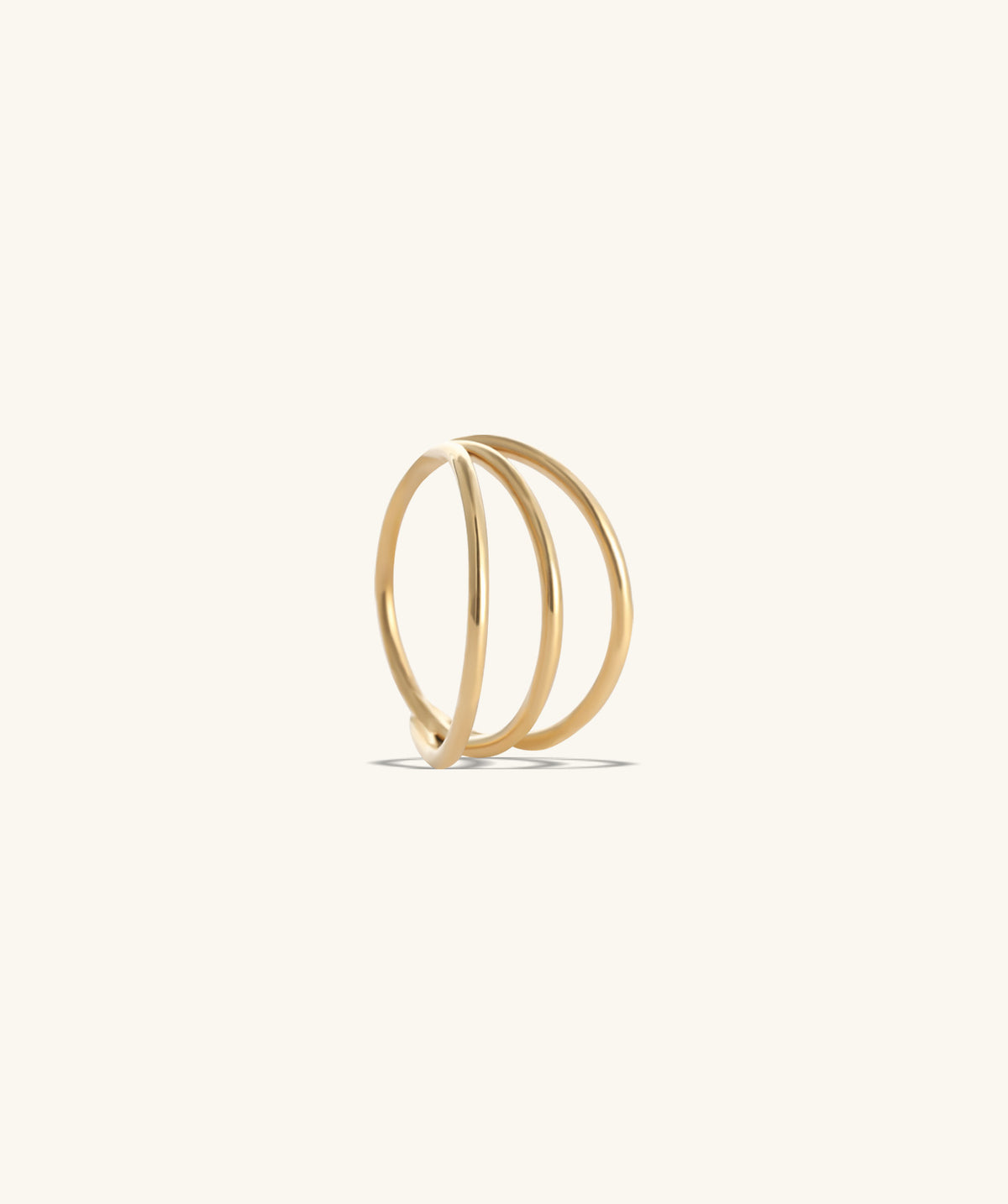 Three Layers Clicker Hoop - Stainless Steel - Lobe, Upper Lobe, Conch - Oumo Jewelry