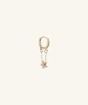 Bloom Charm Hoop - Brass - Lobe, Upper Lobe - Oumo Jewelry