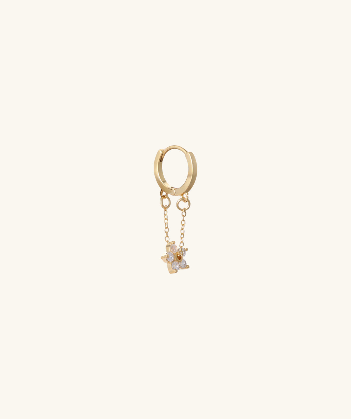 Bloom Charm Hoop - Brass - Lobe, Upper Lobe - Oumo Jewelry