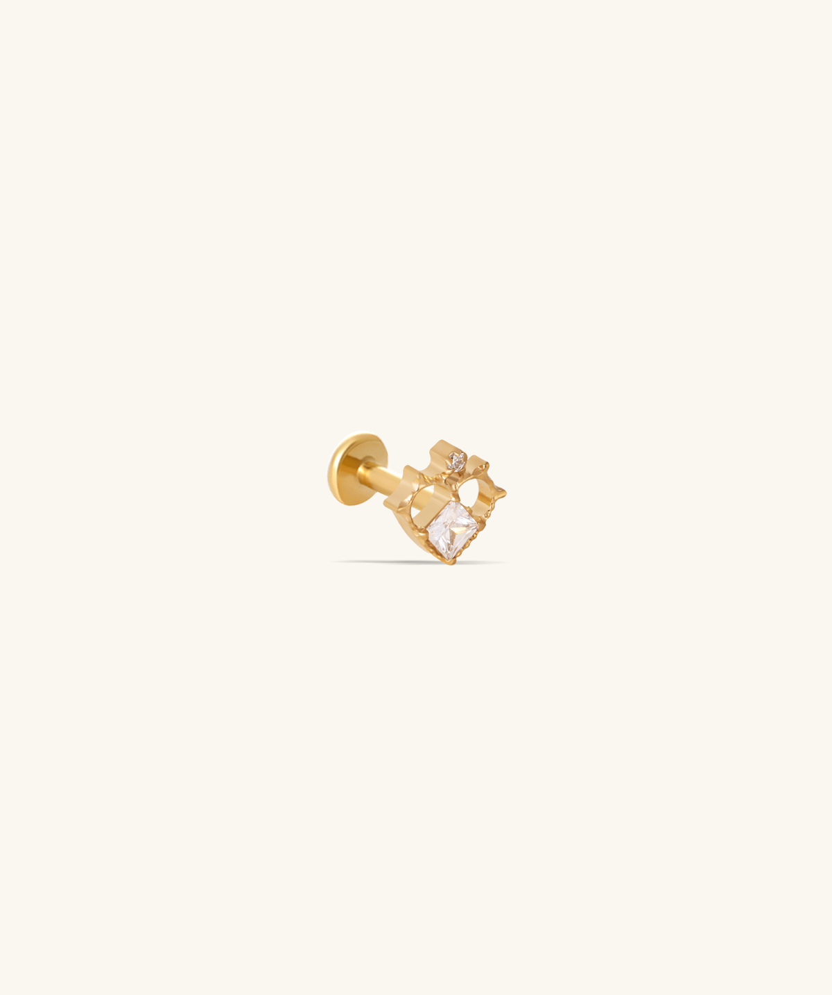 Titanium Love in Thorns Stud - Titanium - Helix, Upper Lobe, Conch - Oumo Jewelry