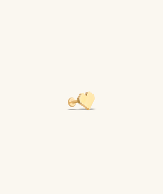 Pixel Heart Flatback Stud - OumoJewelry