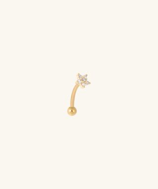 Sparkle Flower Curved Barbell