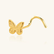 Titanium Noel Butterfly Nose Stud