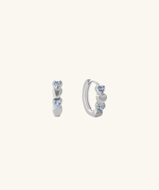 Blue Love Hoops - OumoJewelry