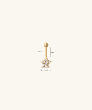 Star Vertical Helix Stud - OumoJewelry