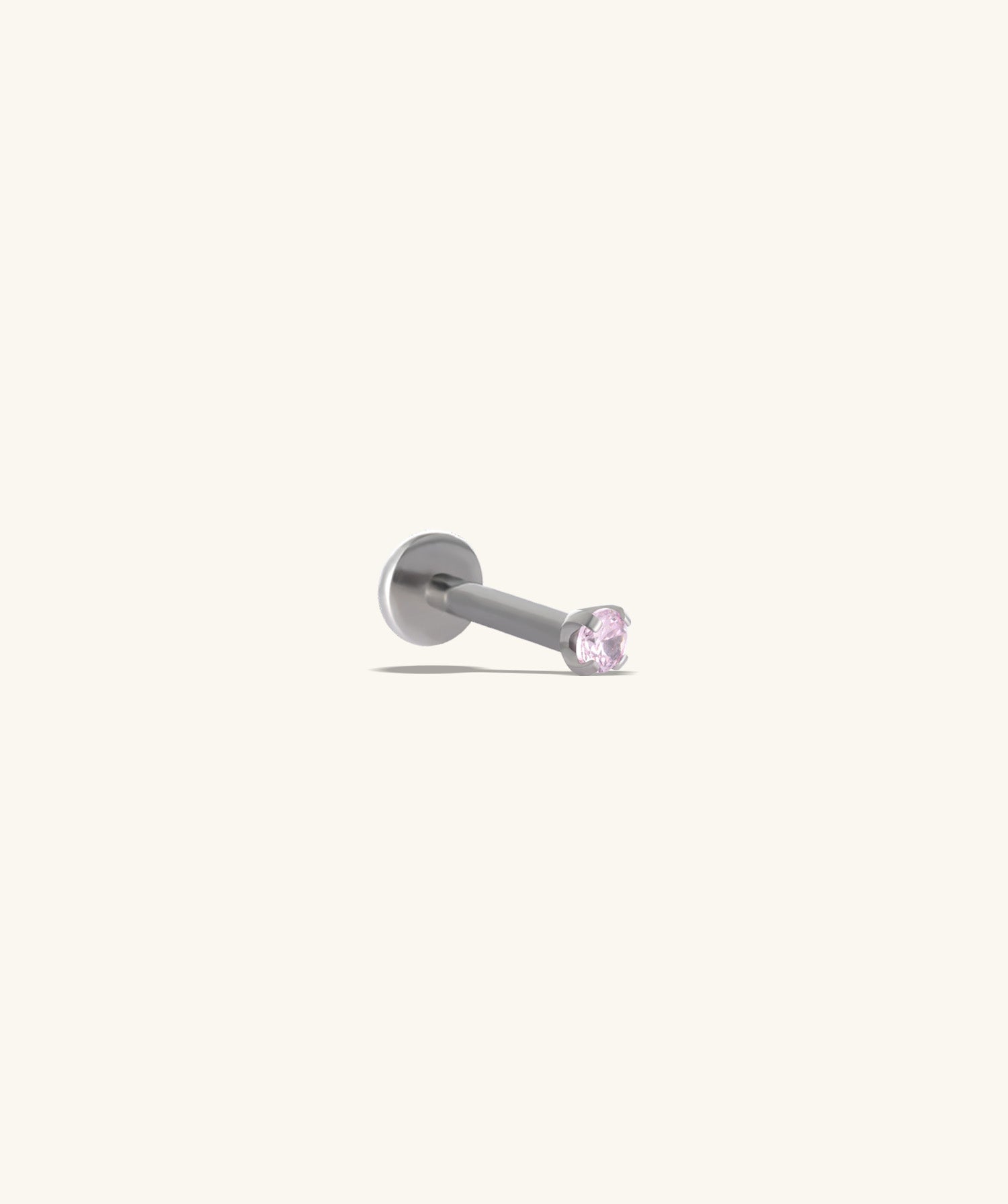 Titanium Charm Gemstones Flatback Stud