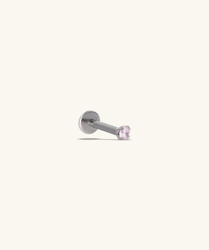 Titanium Charm Gemstones Flatback Stud