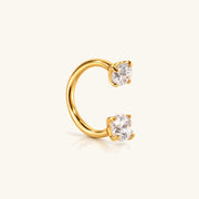 Gems Horseshoe Ring - OumoJewelry