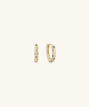 Star Twinkle Hoops - Brass - Oumo Jewelry