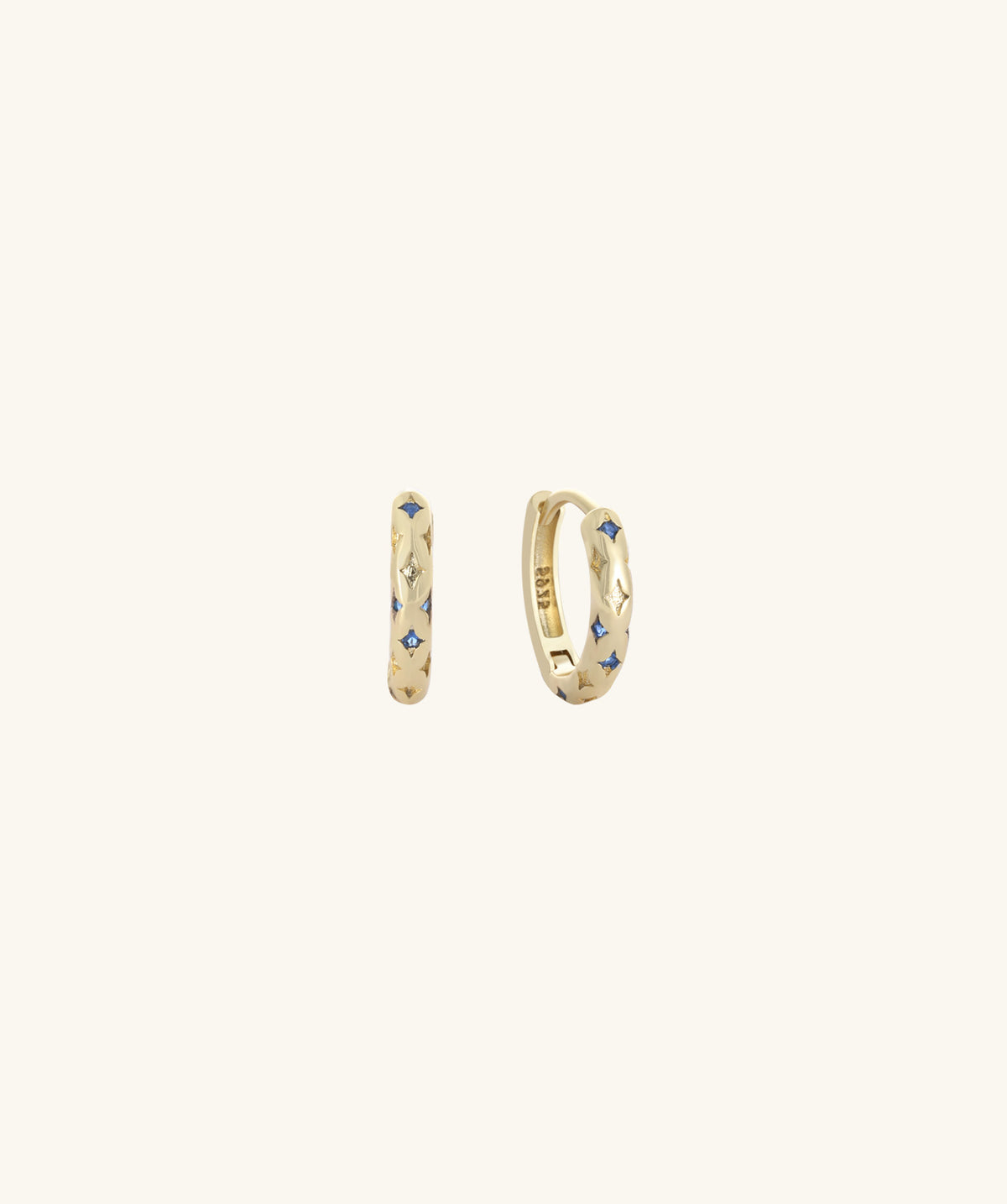 Star Twinkle Hoops - Brass - Oumo Jewelry