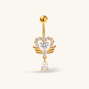 Toran Heart Belly Ring - Oumo Jewelry