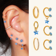 Blue Star Ear Stack Set