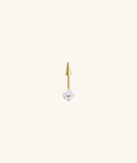 Titanium Spike Gem Vertical Stud - Titanium - Vertical Helix - Oumo Jewelry
