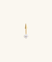 Titanium Spike Gem Vertical Stud - Titanium - Vertical Helix - Oumo Jewelry