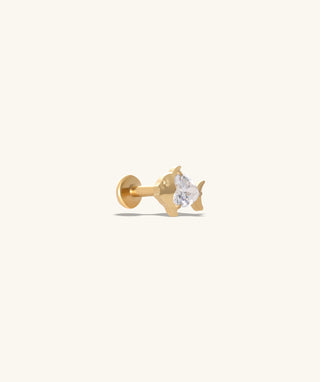 Titanium Love Fish Flatback Stud - OumoJewelry
