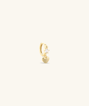 Cute Heart Helix Hoop - Brass - Upper Lobe, Helix - Oumo Jewelry