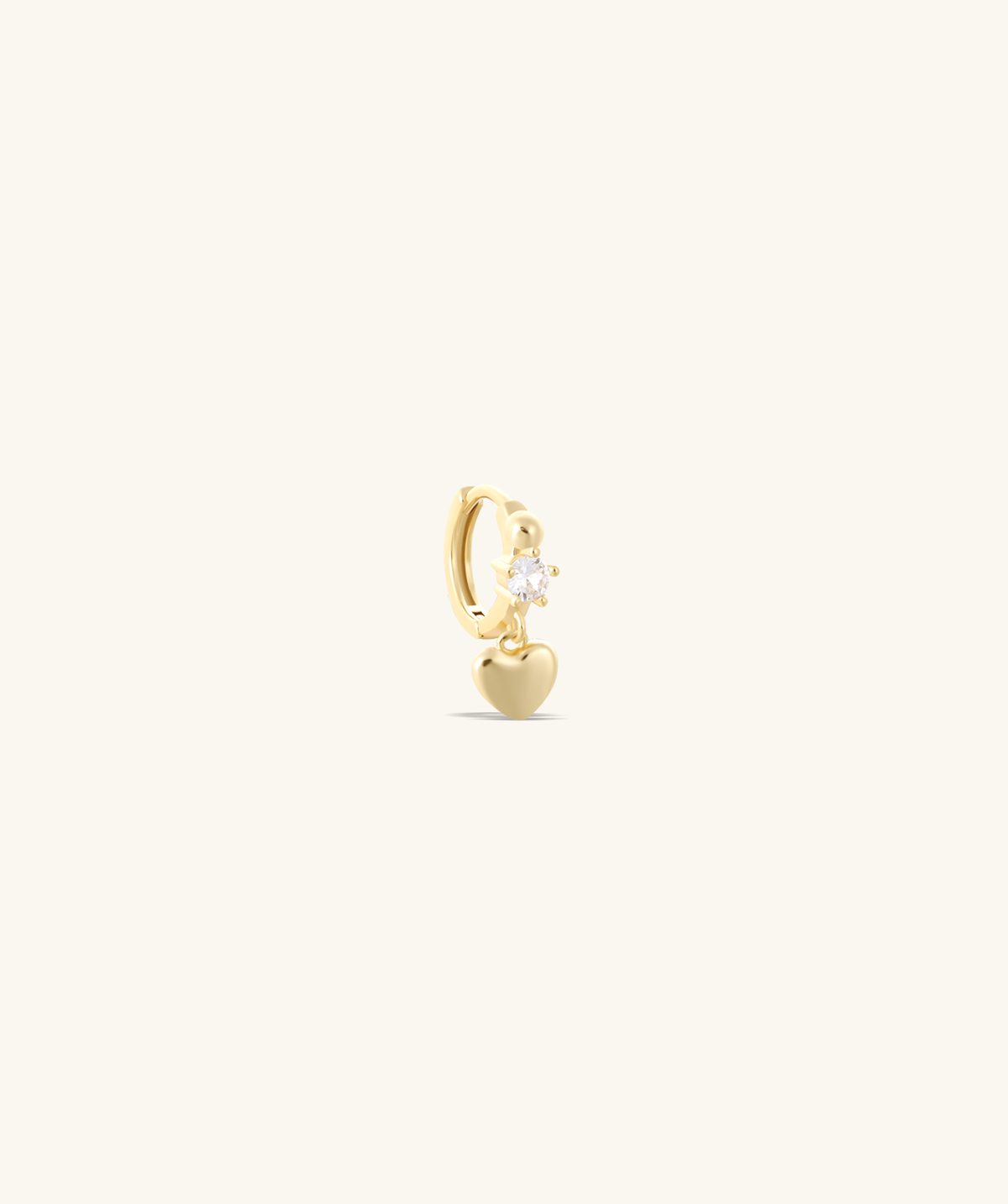 Cute Heart Helix Hoop - Brass - Upper Lobe, Helix - Oumo Jewelry