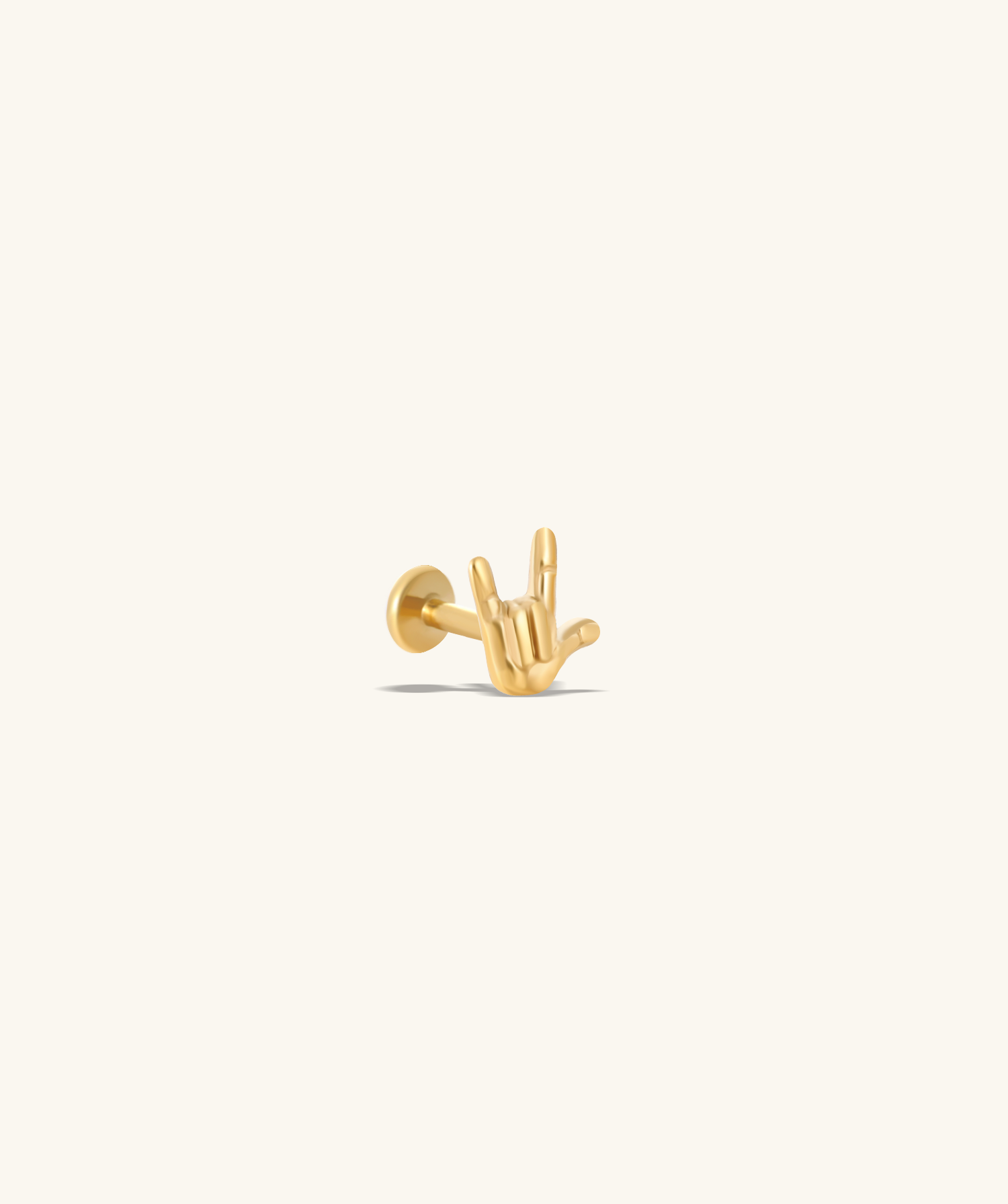 Titanium Love Sign Stud - OumoJewelry