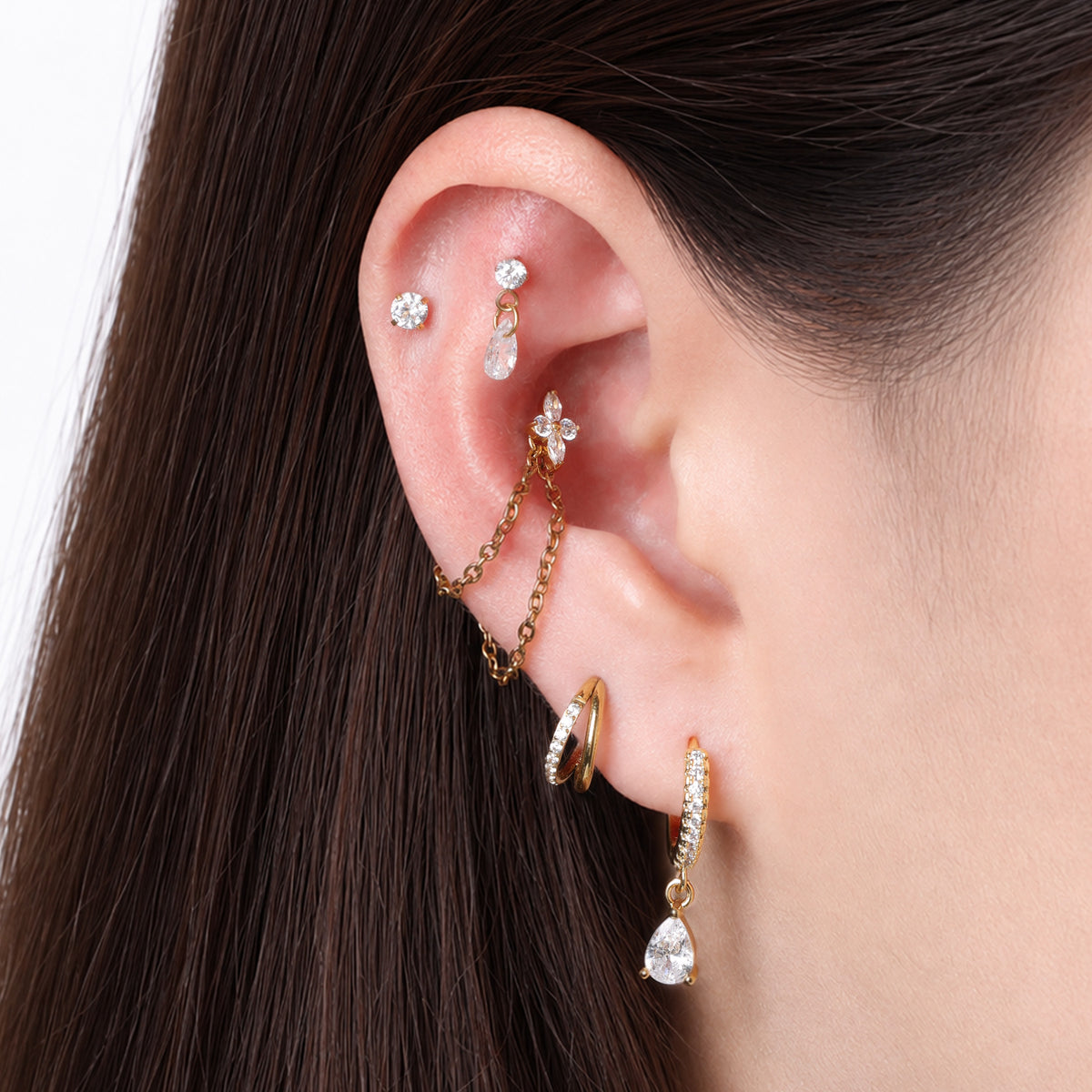 Vanna Hoop - Brass - Lobe - Oumo Jewelry