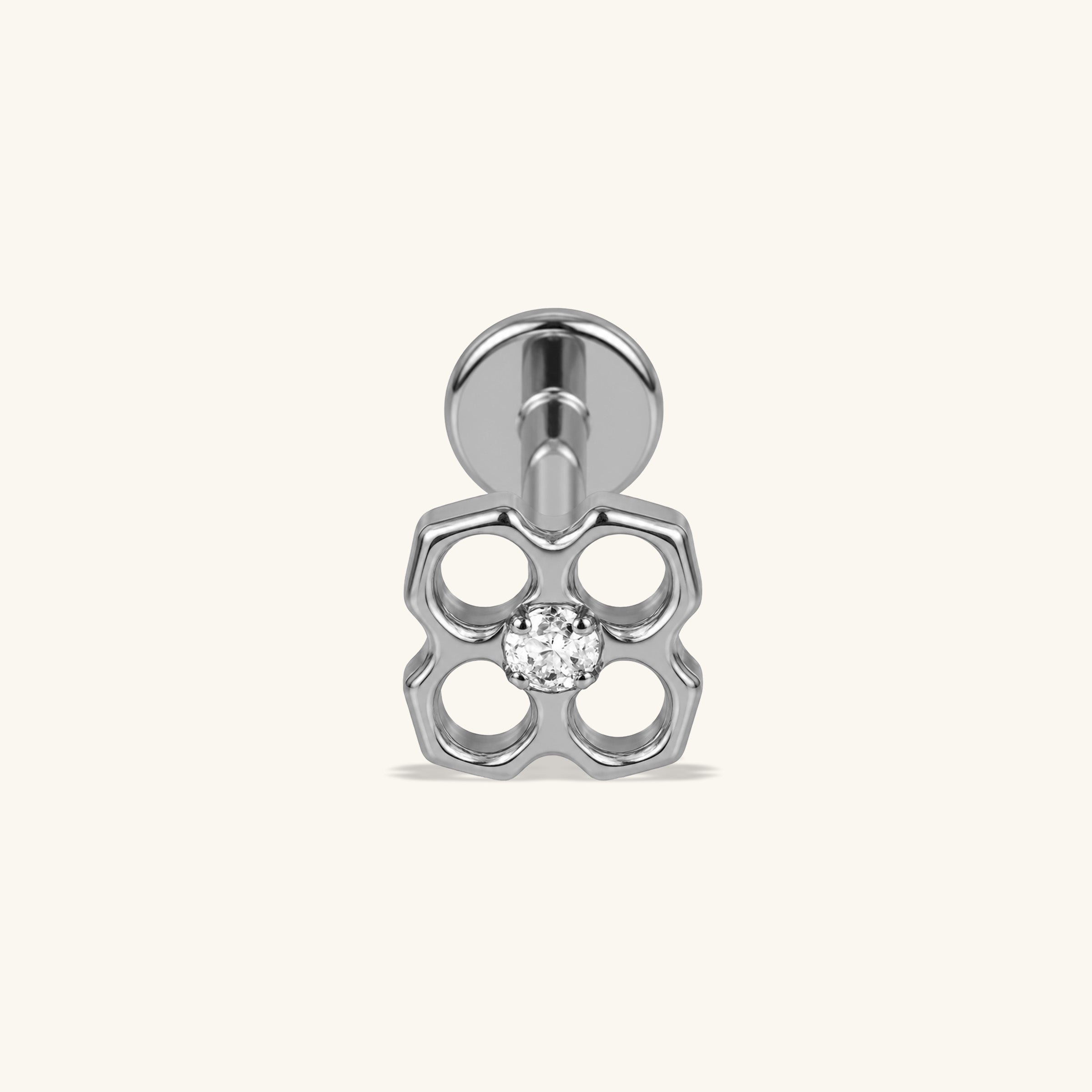 Titanium Zora Flower Stud