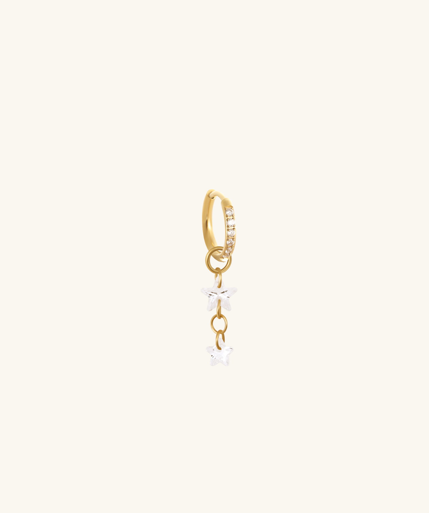 Starfall Chain Charm Hoop - OumoJewelry