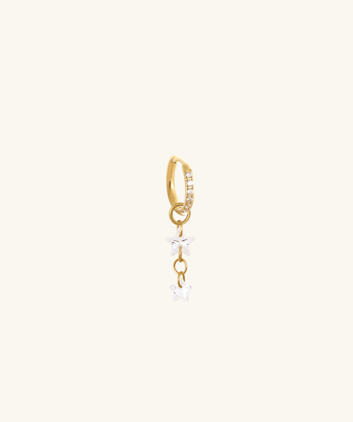 Starfall Chain Charm Hoop - Lobe, Upper Lobe - Oumo Jewelry