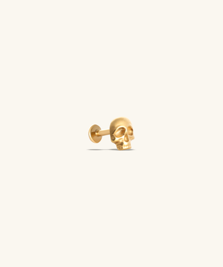 💀Titanium Cool Skull Flatback Stud - OumoJewelry