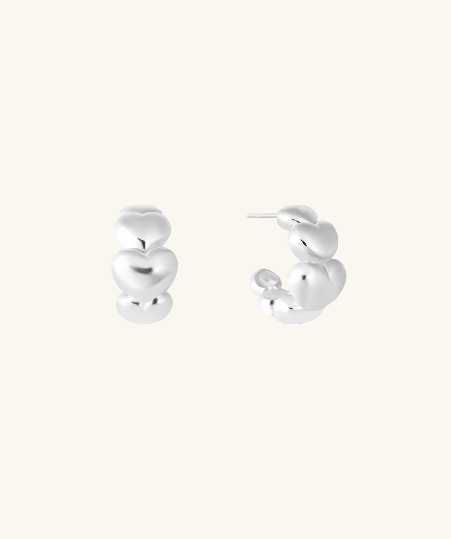 Heart Bubble Hoop Earrings - OumoJewelry