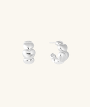 Heart Bubble Hoop Earrings - Brass - Oumo Jewelry