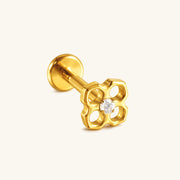 Titanium Zora Flower Stud
