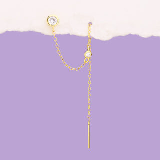 Cool Gem Chain Earring - OhmoJewelry