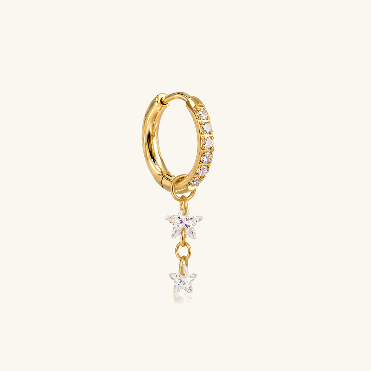 Starfall Chain Charm Hoop