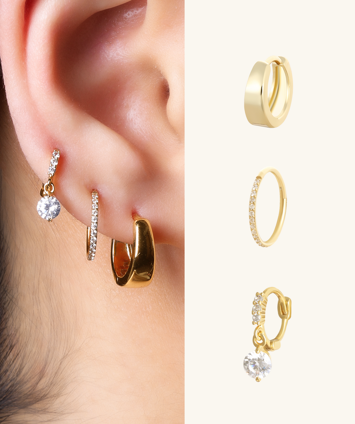 Golden Elegance Set - Brass - Oumo Jewelry