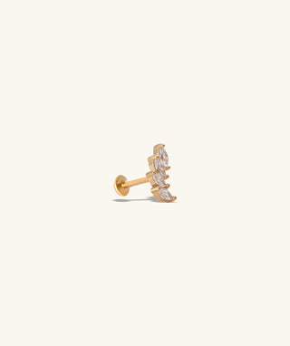 Marquise Titanium Stud - OumoJewelry