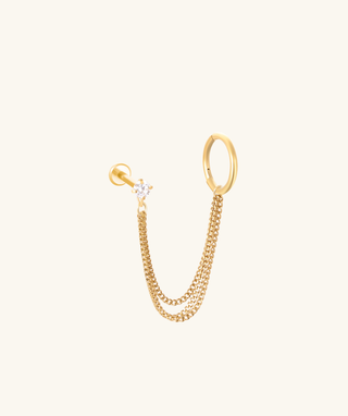 Triple Chain Earring