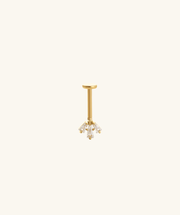 Bloom Vertical Helix Stud - Stainless Steel - Vertical Helix - Oumo Jewelry