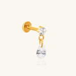 Titanium Della Stud - Titanium - Helix, Upper Lobe, Flat - Oumo Jewelry