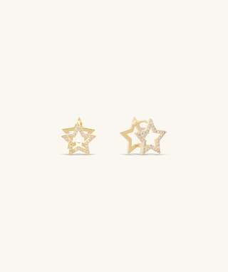 Starlight Layered Star Earrings - OumoJewelry