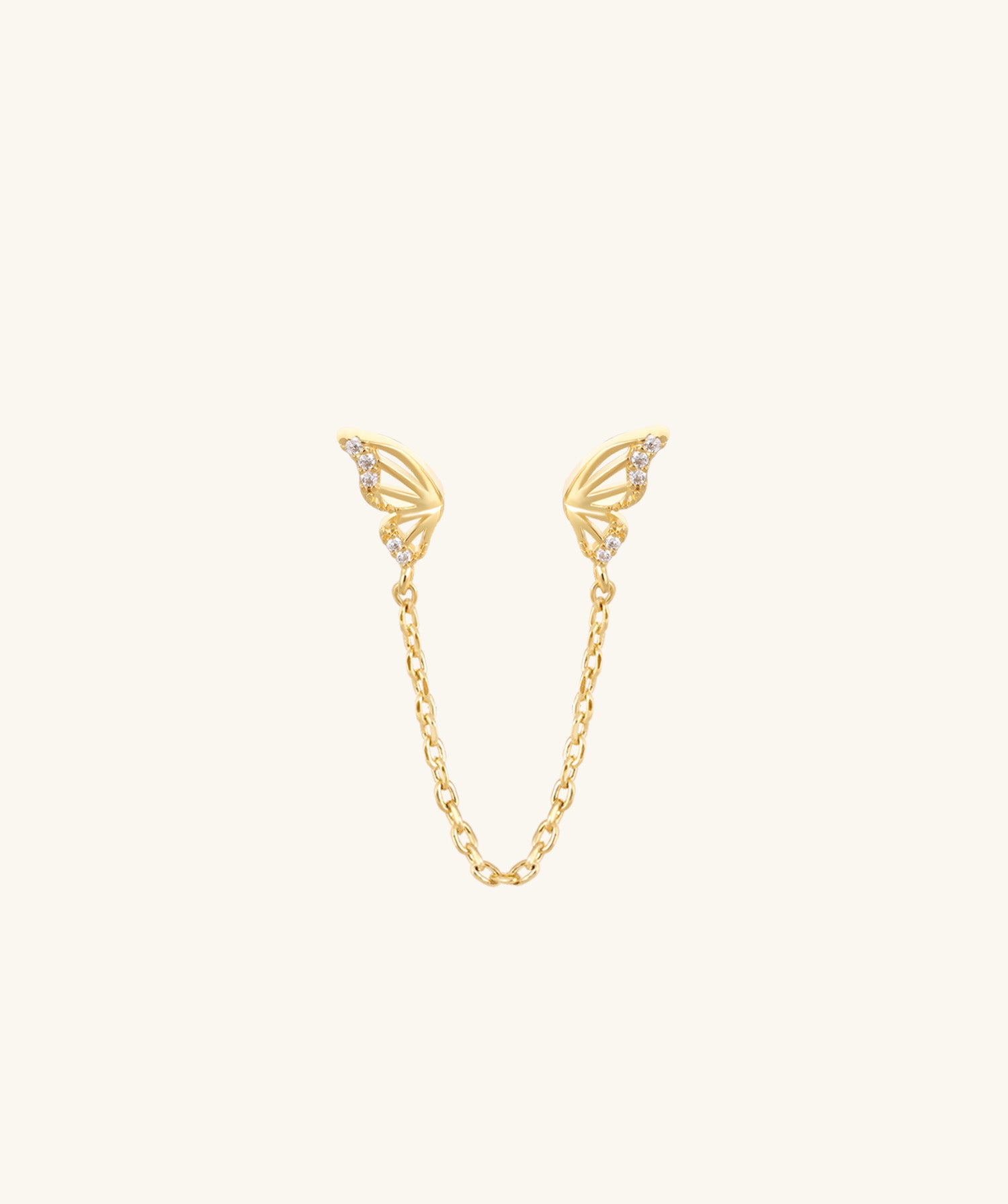 Butterfly Chain Stud - OumoJewelry