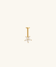 Flower Vertical Helix Stud - Stainless Steel - Vertical Helix - Oumo Jewelry