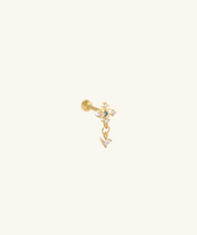 Stardrop Stud - Stainless Steel - Flat, Upper Lobe, Helix - Oumo Jewelry