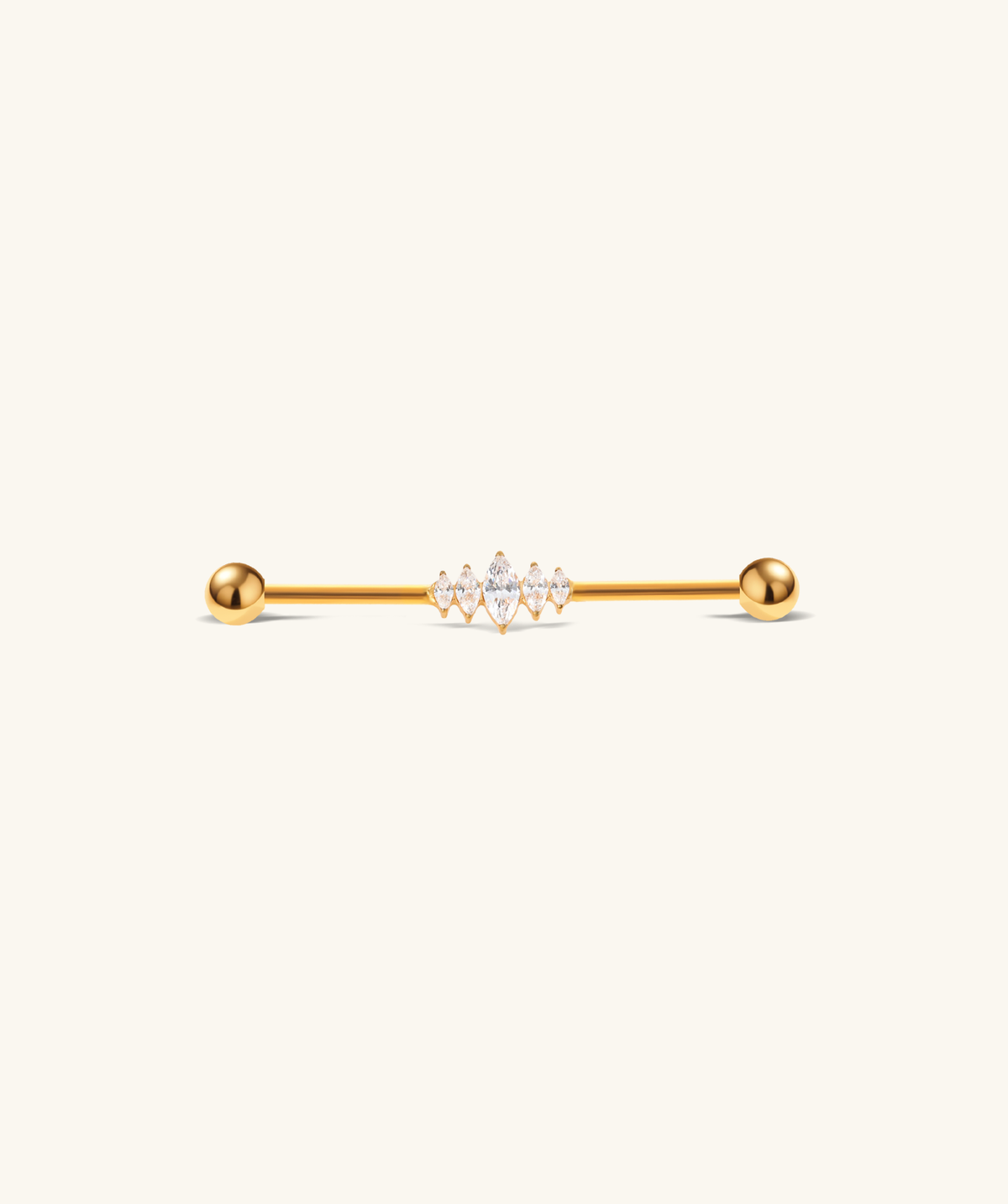 Titanium Vivia Industrial Barbell - Titanium - Industrial - Oumo Jewelry