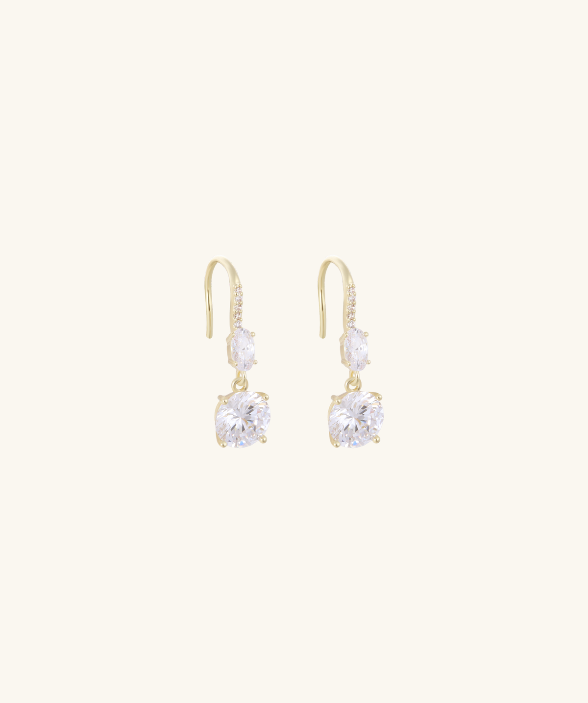 Glowfall Drop Earrings - Brass - Lobe - Oumo Jewelry