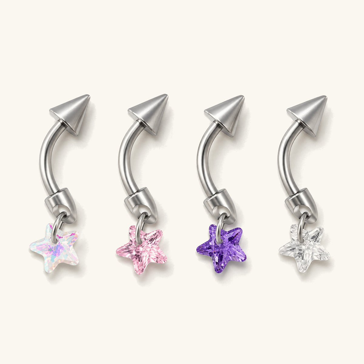 Titanium Star Drop Barbell