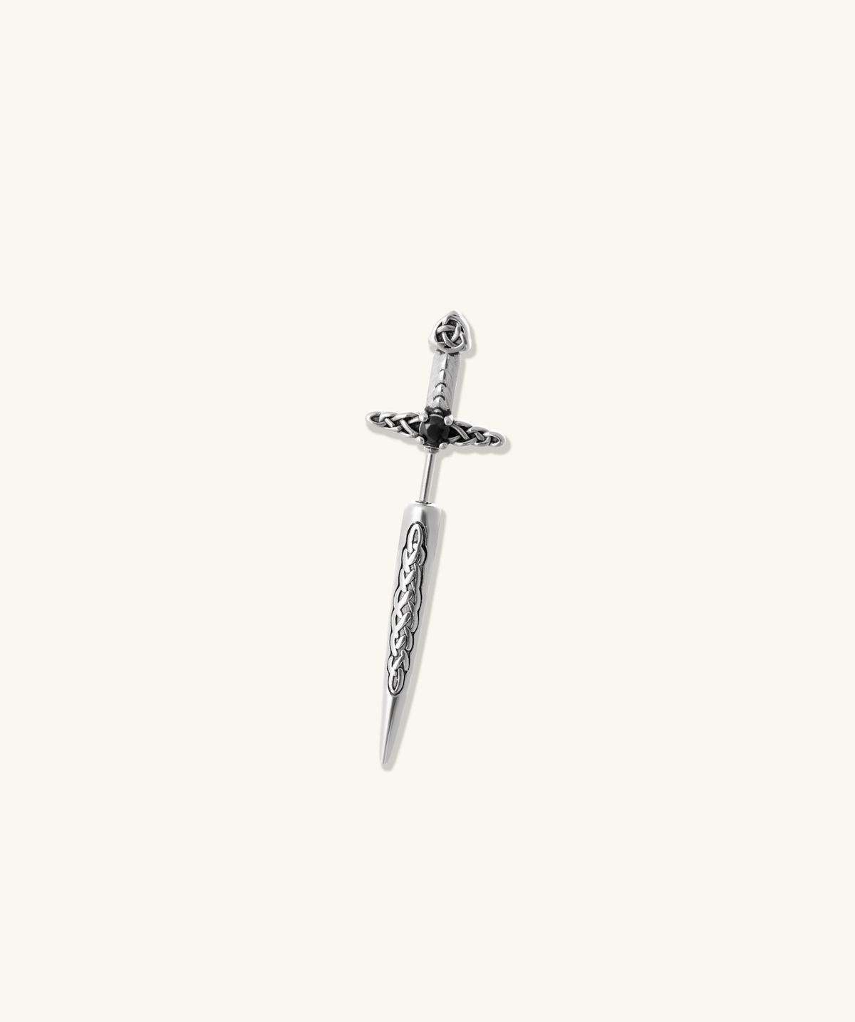 Retro Sword Stud - Stainless Steel - Upper Lobe - Oumo Jewelry
