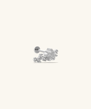Dazzling Curved Star Flatback Stud - OumoJewelry