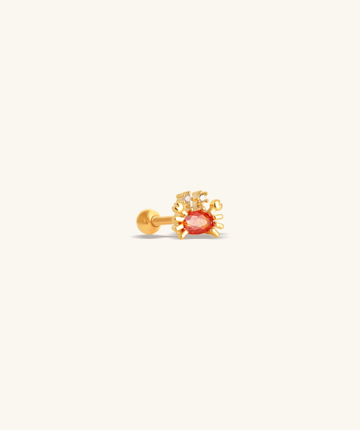 Crab Stud - Stainless Steel - Upper Lobe, Helix - Oumo Jewelry