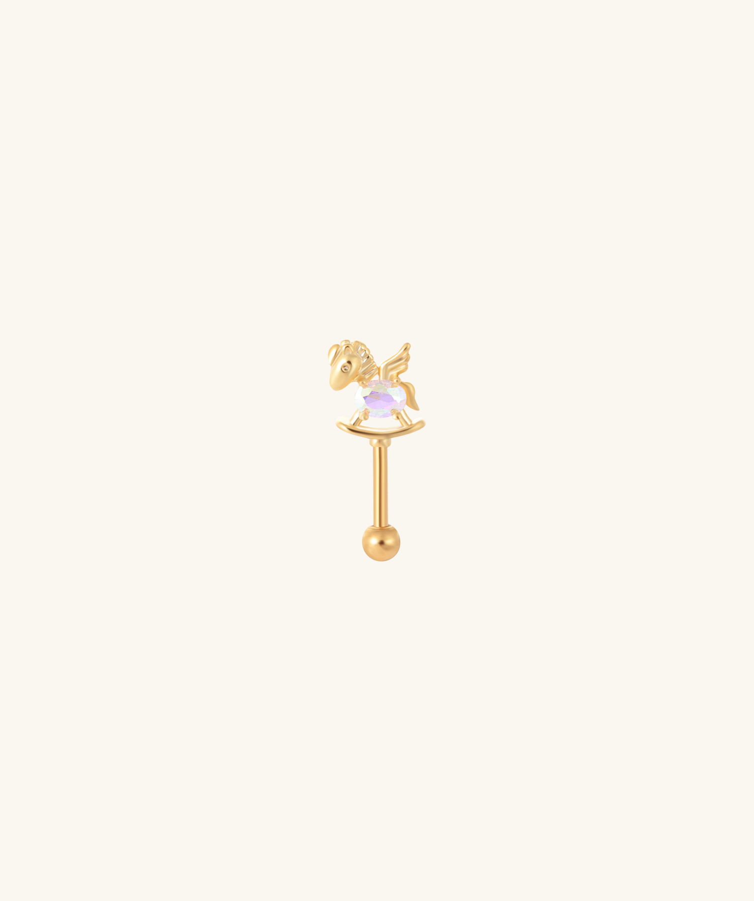 Unicorn Vertical Helix Stud - OumoJewelry