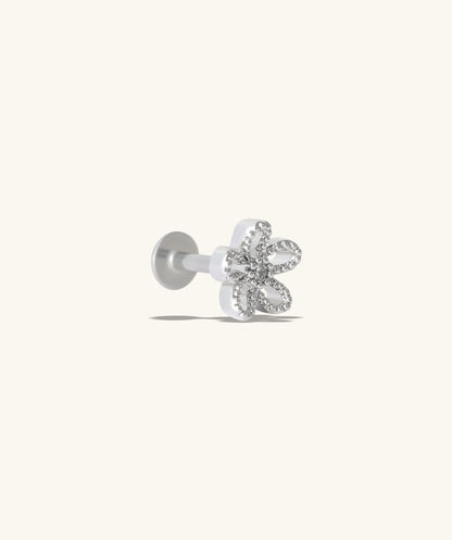 Floral Flatback Stud - OumoJewelry