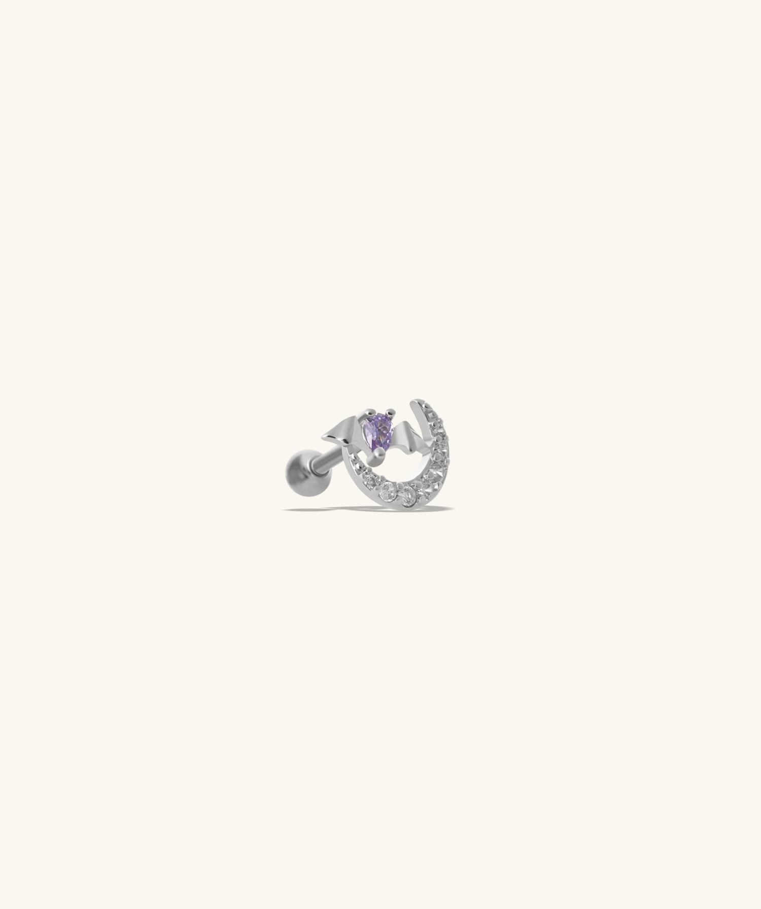 Moon Bat Stud - OumoJewelry